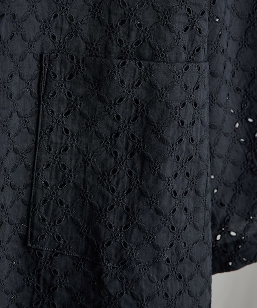 LIDNM（リドム）の「EMBROIDERY SHEER SHIRT（シャツ/ブラウス・メンズ・グレー/ブルー・M/L/S）」の12枚目の写真