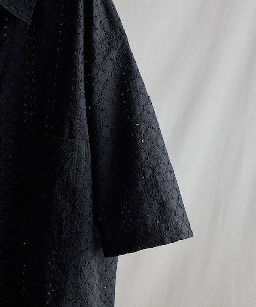 LIDNM（リドム）の「EMBROIDERY SHEER SHIRT（シャツ/ブラウス・メンズ・グレー/ブルー・M/L/S）」の14枚目の写真