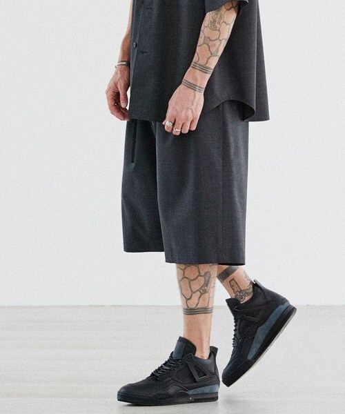 LIDNM（リドム）の「MELANGE WOOL SHORTS（その他パンツ・メンズ・グレー/ベージュ/パープル・S/M/L）」の5枚目の写真