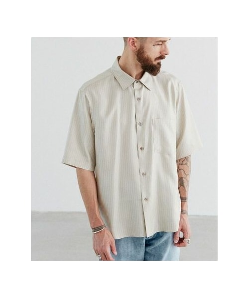 LIDNM（リドム）の「SILK PIN STRIPE SHIRT（シャツ/ブラウス）」 - WEAR
