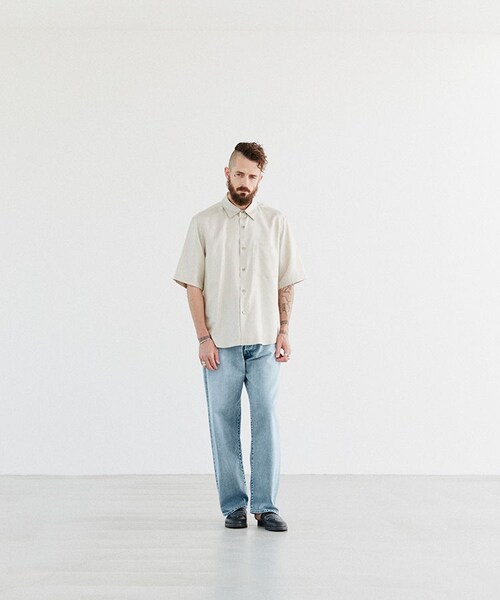 LIDNM　SILK PIN STRIPE SHIRT Mサイズ　リドム LIDNM（リドム）の「SILK PIN STRIPE SHIRT（シャツ/ブラウス）」 - WEAR