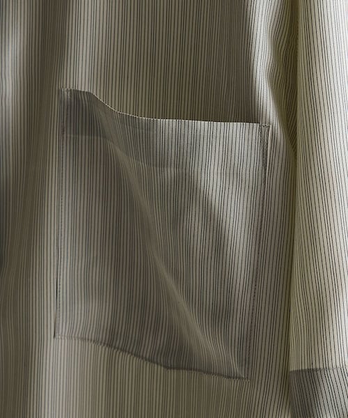 LIDNM（リドム）の「SILK PIN STRIPE SHIRT（シャツ/ブラウス）」 - WEAR