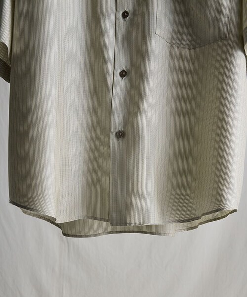 LIDNM（リドム）の「SILK PIN STRIPE SHIRT（シャツ/ブラウス）」 - WEAR