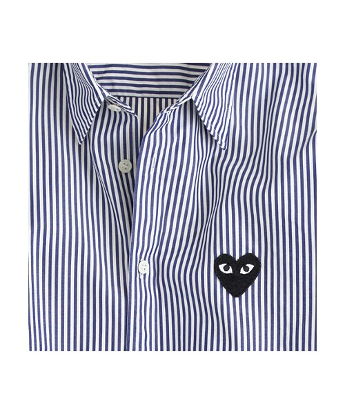 COMME des GARCONS（コムデギャルソン）の「PLAY Comme des Garcons® button-down shirt in stripe（シャツ/ブラウス・メンズ・b pattern・X-LARGE/MEDIUM/LARGE/SMALL）」の2枚目の写真