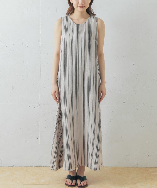 URBAN RESEARCH ROSSO WOMEN（アーバンリサーチ　ロッソ）の「直條織紋長洋裝（ワンピース/ドレス・レディース・棕色/黑色・FREE）」の17枚目の写真
