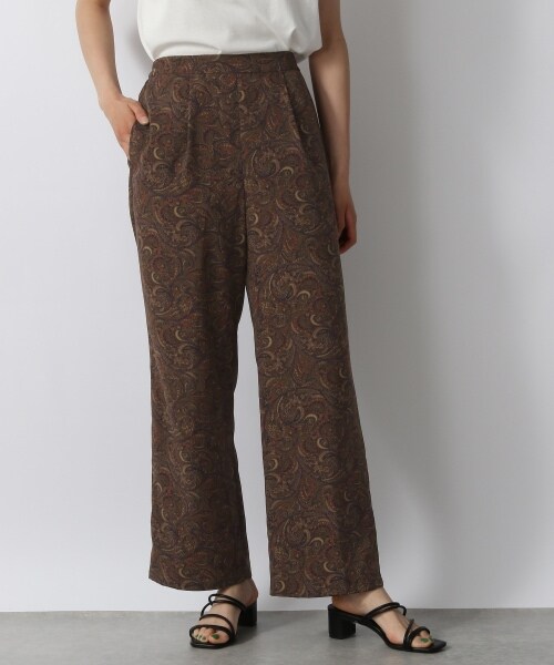 LOWRYS FARM(ローリーズファーム)の「ペイズリーイージーパンツ2(パンツ・アイボリー/ブラウン/ネイビー)」の2枚目の写真