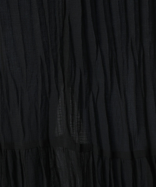 LOWRYS FARM（ローリーズファーム）の「ワッシャープリーツワンピース（ワンピース/ドレス・アイボリー/ブラック/ダークブラウン/グリーン）」の15枚目の写真