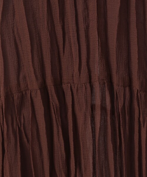 LOWRYS FARM（ローリーズファーム）の「ワッシャープリーツワンピース（ワンピース/ドレス・アイボリー/ブラック/ダークブラウン/グリーン）」の13枚目の写真