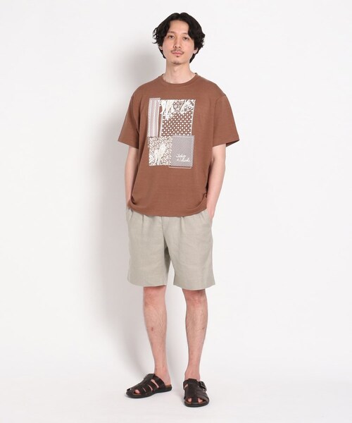 TAKEO KIKUCHI(タケオキクチ)の「リネン イージー ショートパンツ(パンツ・メンズ・ベージュ(052)/ネイビー(093)・02(M)/03(L))」の14枚目の写真