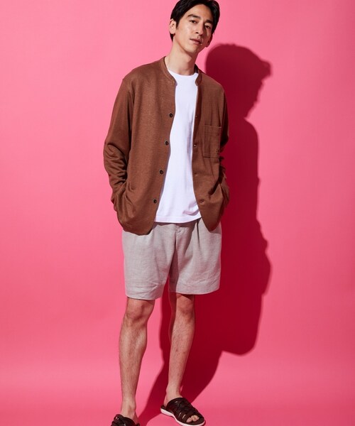 TAKEO KIKUCHI(タケオキクチ)の「リネン イージー ショートパンツ(パンツ・メンズ・ベージュ(052)/ネイビー(093)・02(M)/03(L))」の19枚目の写真