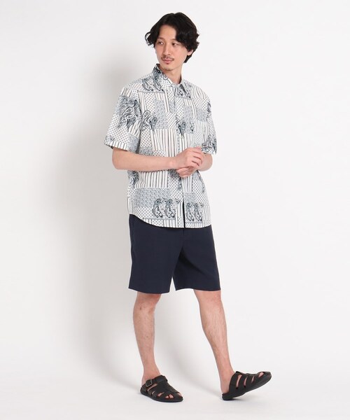 TAKEO KIKUCHI(タケオキクチ)の「リネン イージー ショートパンツ(パンツ・メンズ・ベージュ(052)/ネイビー(093)・02(M)/03(L))」の15枚目の写真