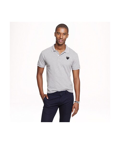 COMME des GARCONS(コムデギャルソン)の「PLAY Comme des Garcons® polo in grey(ポロシャツ・メンズ・grey・LARGE/SMALL/MEDIUM)」の1枚目の写真