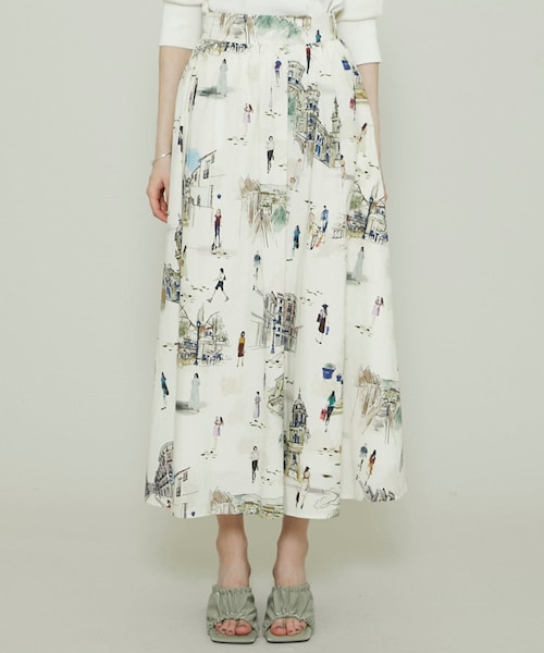 Ameri（アメリ）の「メディマラガプレンティフルフレアスカート