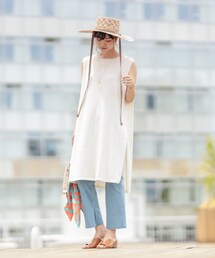 COLLAGE GALLARDAGALANTE（コラージュガリャルダガランテ）の「【丁寧なワンピース】リネンノースリワンピース（ワンピース）」