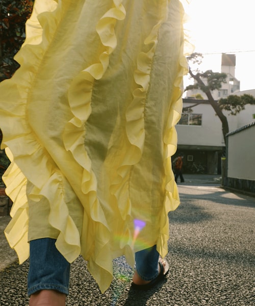 OFFICE（オフィス）の「【OFFICE LIMITED】COTTON LINEN RUFFLE RUFFLE DRESS（その他）」 WEAR