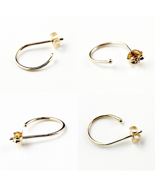 pinacoteca（ピナコテーカ）の「ピナコテーカ 750 タイニー フープ ピアス M（ピアス（片耳用）・レディース・ゴールド・free）」の2枚目の写真