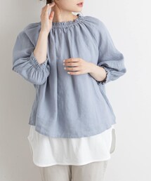 PUAL CE CIN | 麻キャンバスプルオーバーブラウス(シャツ/ブラウス)