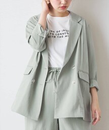 natural couture | さらっと着れるリネンライクジャケット(テーラードジャケット)