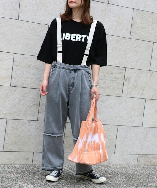 Sheson（シーズン）の「タイダイキャンバストートバッグ（トートバッグ・レディース・ブラック/オレンジ/ブルー・F）」の3枚目の写真