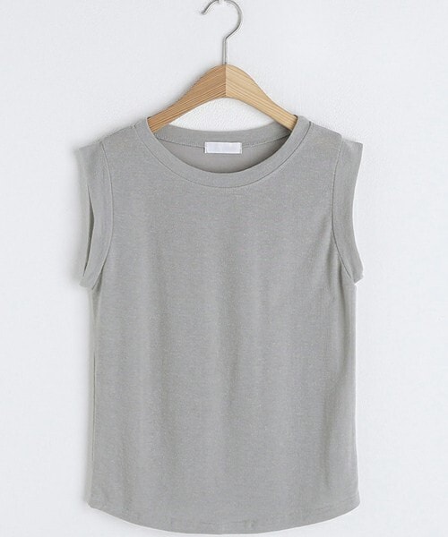 DHOLIC（ディーホリック）の「リネン混スリーブレス・全7色・t57398（タンクトップ・レディース・ピンク/グリーン/ホワイト/ブルー/グレー/ブラック/ベージュ・ONESIZE）」の4枚目の写真