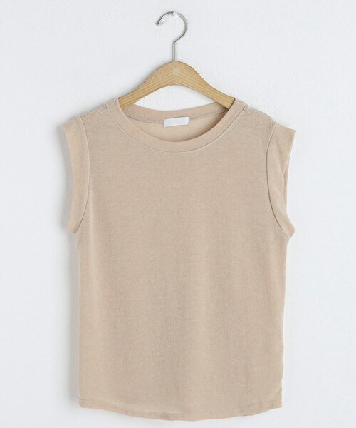 DHOLIC（ディーホリック）の「リネン混スリーブレス・全7色・t57398（タンクトップ・レディース・ピンク/グリーン/ホワイト/ブルー/グレー/ブラック/ベージュ・ONESIZE）」の5枚目の写真
