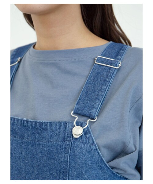 Green　Parks（グリーンパークス）の「【予約】・SUGAR SPOON デニムレースアップサロペット（オールインワン・サロペット・ブラック/インディゴ/ライトインディゴ・F）」の14枚目の写真