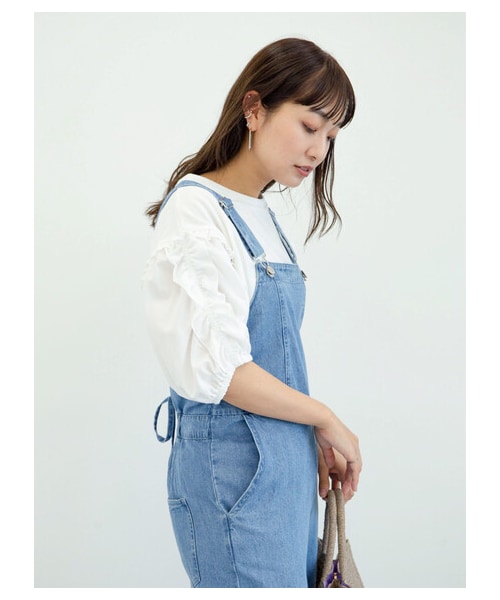 Green　Parks（グリーンパークス）の「【予約】・SUGAR SPOON デニムレースアップサロペット（オールインワン・サロペット・ブラック/インディゴ/ライトインディゴ・F）」の5枚目の写真