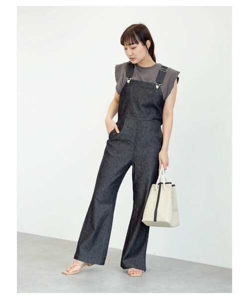 Green　Parks（グリーンパークス）の「【予約】・SUGAR SPOON デニムレースアップサロペット（オールインワン・サロペット・ブラック/インディゴ/ライトインディゴ・F）」の7枚目の写真