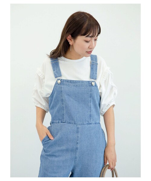 Green　Parks（グリーンパークス）の「【予約】・SUGAR SPOON デニムレースアップサロペット（オールインワン・サロペット・ブラック/インディゴ/ライトインディゴ・F）」の4枚目の写真