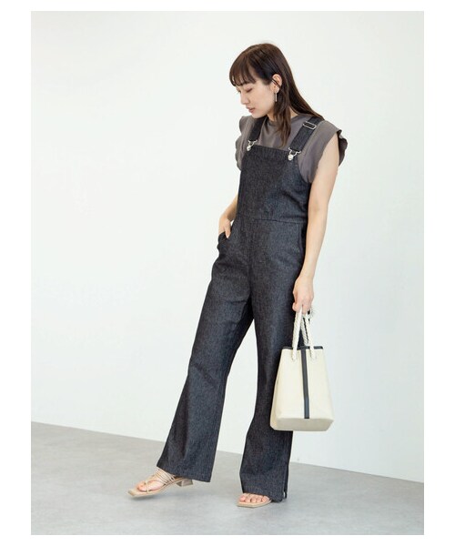 Green　Parks（グリーンパークス）の「【予約】・SUGAR SPOON デニムレースアップサロペット（オールインワン・サロペット・ブラック/インディゴ/ライトインディゴ・F）」の18枚目の写真