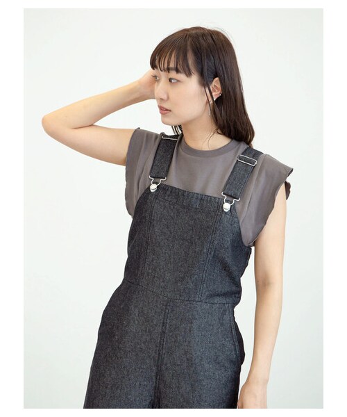 Green Parks(グリーンパークス)の「【予約】・SUGAR SPOON フリルノースリTシャツ(トップス・オフホワイト/チャコールグレー/ブラック/オレンジ/ブラウン/カーキ・F)」の17枚目の写真