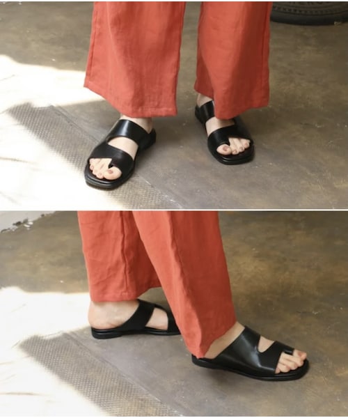 Sheson（シーズン）の「サムループ合皮サンダル（サンダル・レディース・ブラック・23.5/24.0/24.5）」の4枚目の写真