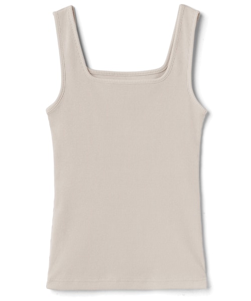 GRL（グレイル）の「スクエアネックタンクトップ（タンクトップ・レディース・ブラック/オフホワイト/グリーン/オフベージュ/アイボリー/ベージュ/モカ・S）」の5枚目の写真