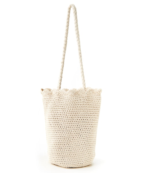 GRL（グレイル）の「クロシェトートバッグ（トートバッグ・レディース・ベージュ/アイボリー・F）」の2枚目の写真