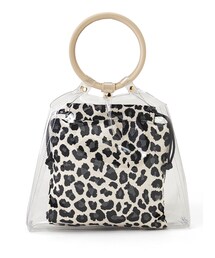 GRL | レオパード柄ポーチ付きサークルハンドルクリアバッグ(ハンドバッグ)