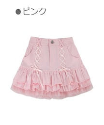 Bobon21（ボボンニジュウイチ）の「ダブルレースアップフリルミニ丈