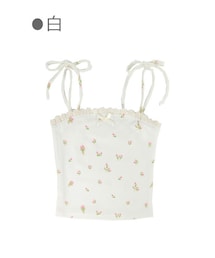 チューリップ柄インナーキャミソール-全２色-