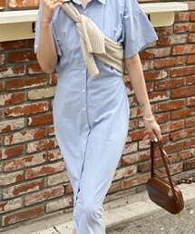 リボンシャツワンピース