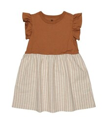 T>>2 | 袖フリルドッキングワンピース(ワンピース)