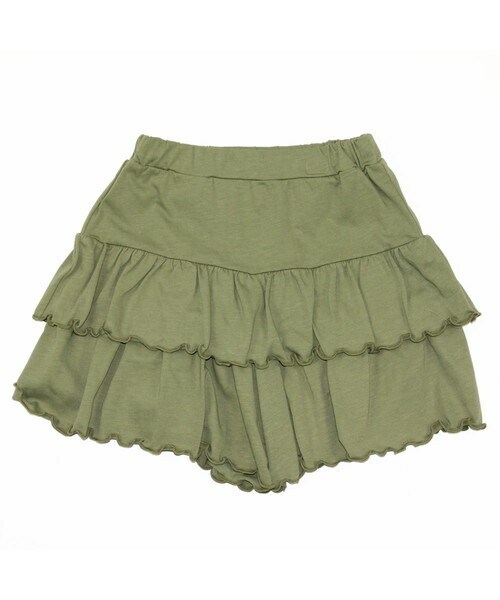 T>>2（ティーツー）の「フリルパンツ（その他パンツ・キッズ・01.ベージュ/02.オレンジ/03.カーキ/04.パープル/05.ネイビー・80-150）」の2枚目の写真