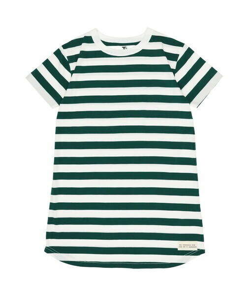 T>>2（ティーツー）の「ボーダーワンピース（ワンピース・キッズ・02.イエロー/05.グリーン/01.グレー/06.ネイビー/03.ピンク/04.ボルドー・90-150）」の3枚目の写真