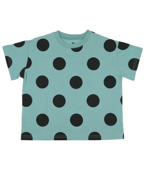 T>>2（ティーツー）の「ドット柄半袖Tシャツ（Tシャツ/カットソー・キッズ・01.ホワイト/02.ベージュ/03.ピンク/04.パープル/05.ミント/06.ブラウン/07.ネイビー・80-150）」の4枚目の写真