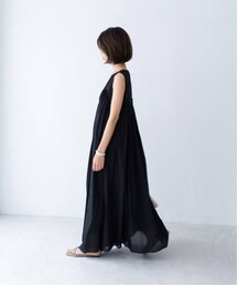 IENA maison＊コットンギャザーマキシワンピース ロングワンピース お値下げ☆IENA maison♦︎コットンギャザーマキシワンピース 黒