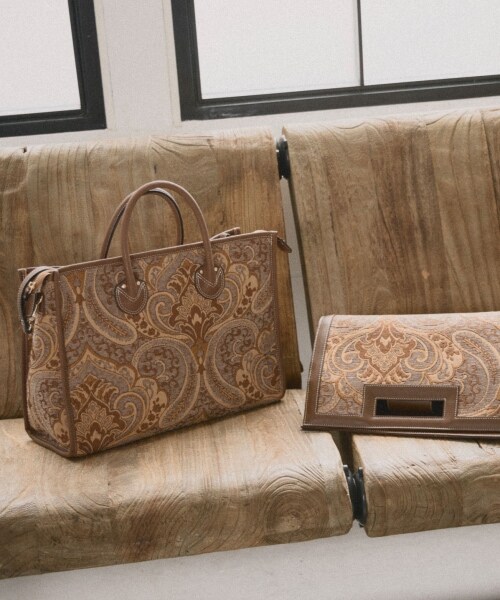 Andemiu（アンデミュウ）の「ジャガードトートⅡ（バッグ・レオパード/ブラウン/ブルー）」の2枚目の写真