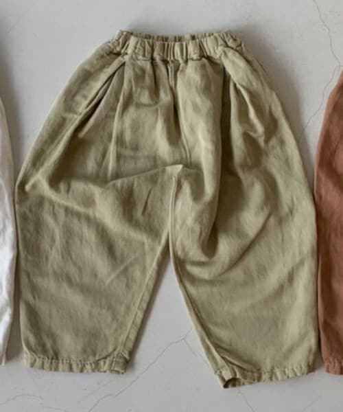 DHOLIC kids（ディーホリックキッズ）の「[The lalala] リネン混ルーズパンツ（その他パンツ・キッズ・ホワイト/グリーン/ブラウン・S/M/L/XL/XXL）」の3枚目の写真
