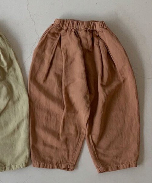 DHOLIC kids（ディーホリックキッズ）の「[The lalala] リネン混ルーズパンツ（その他パンツ・キッズ・ホワイト/グリーン/ブラウン・S/M/L/XL/XXL）」の2枚目の写真