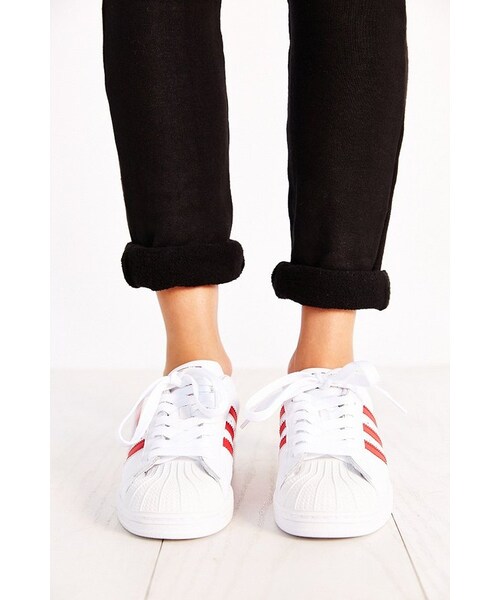 adidas（アディダス）の「Adidas Superstar 2 Sneaker（スニーカー・レディース・WHITE/GREEN/RED・5.5/4.5/6/6.5/7.5/8.5/7）」の3枚目の写真