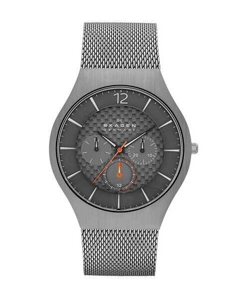 SKAGEN(スカーゲン)の「Skagen 'Grenen' Multifunction Mesh Strap Titanium Watch, 41mm(アナログ腕時計・レディース・Grey)」の2枚目の写真