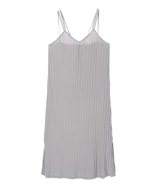 Green　Parks（グリーンパークス）の「ワッシャーカットキャミワンピース（ワンピース/ドレス・チャコールグレー/ベージュ/グリーン・F）」の12枚目の写真