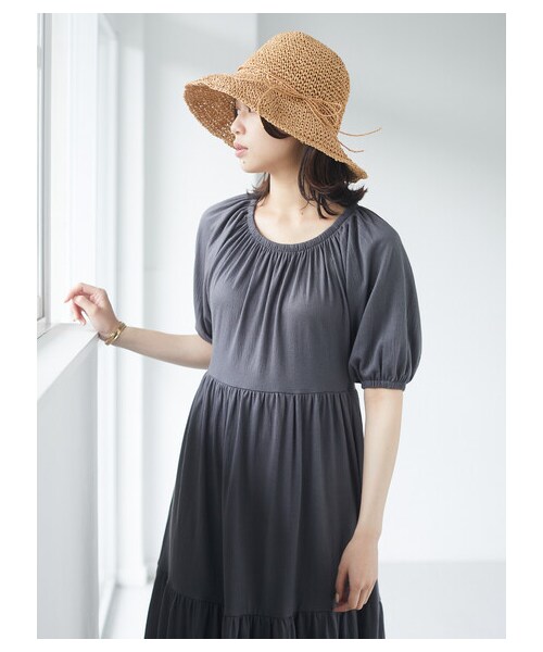 Green Parks(グリーンパークス)の「・クロシェハット(帽子・ブラック/ベージュ/ブラウン/キャメル・F)」の5枚目の写真